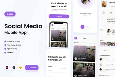 Social Media Mobile App - A Modern Take on Connection 3d animation branding graphic design logo motion graphics ui