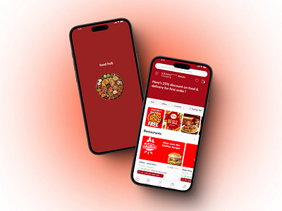 "FOOD HUB" A Food Delivery App casestudy fooddeliveryapp fooddeliveryappcasestudy foodhub mobileappdesign productdesign ui uiux design userinterfacedesign ux uxcasestudy