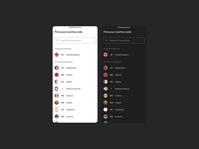UI Challenge: A dropdown list with country codes challenge countries design dropdown list ui ux