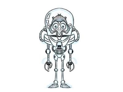 SpaceMoonkey andytoonz animal cartoon character design drawing pencil sketch sketchbook pro space