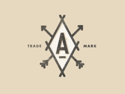 A - TRADE MARK a arrow arrows badge trade mark