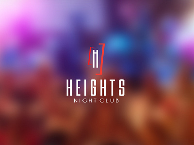 Heights Nightclub best brand branding debut design dribbble drinks favorite fun heights logo logo design night night club night club night life nightclub nightlife popular red tall thin white