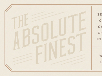 Absolute Finest Type beer restaurant the infantree type typography