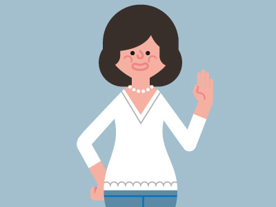 waving lady hair hello illustration lady pearls vector waving