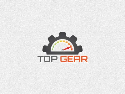 Top Gear - Logo Template acceleration auto logo cog dashboard gear gear logo racing logo speed top