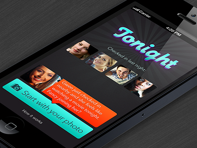 Tonight App iphone mobile ui tonight