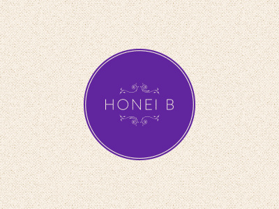 Honei B fancy logo ornate purple