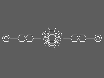 Bee Concept 01 bee honeycomb line drawing scad