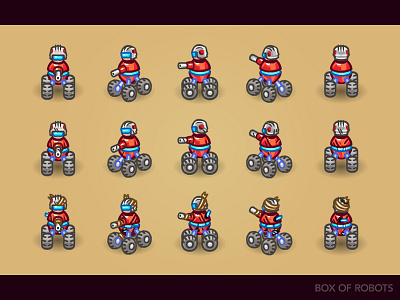 Assault Buggy 1 box of robots game game art illustration pew pew sprites trevor van meter tvm vector