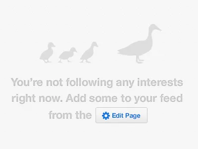 You're not following alert delightful ui ducks empty state following ux