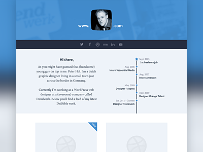 Flat redesign portfolio dribbble flat ui portfolio timeline