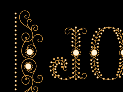 Ornate Joy delicate design holiday ornate typography