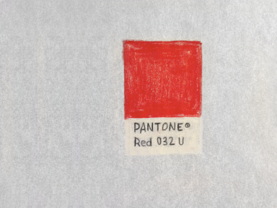 PMS Red 032 U illustration pantone