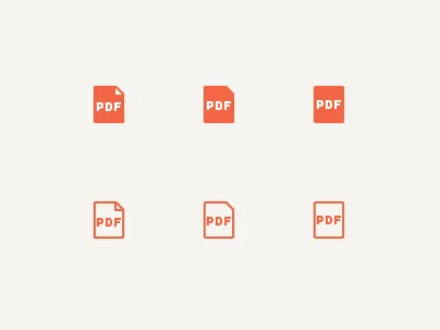 PDF Icons basic corner curl flat icon minimal minimalist pdf red simple style