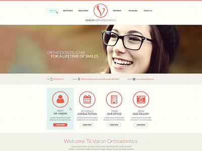 Ortho Website flat web design website