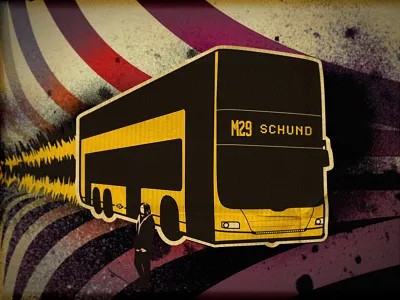 M29 Bus bus cut paper design equal and opposite graffiti grey jay m29 paper schund skate spraypaint stencil sticker