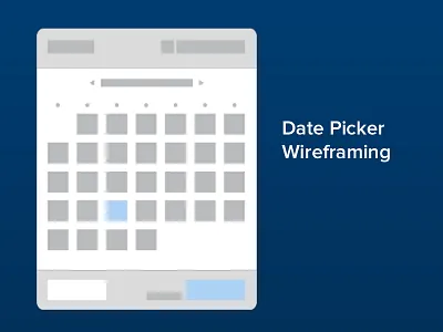 Date Picker / Calendar Wireframe calendar design interface ui wireframe