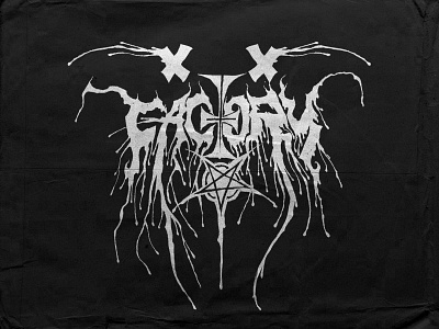 xxFactory Black Metal Logo black blood drips logo metal paper
