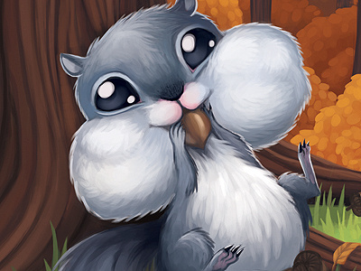 The Squirrel animal cute fall illustration squirrel