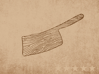 Wooden Cleaver butcher chop cleaver drawn hickory knife oak riggs partners ryon edwards star texture walnut wood wooden woodgrain