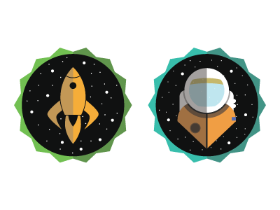 space badges/icons astro badges cosmos icons space vector