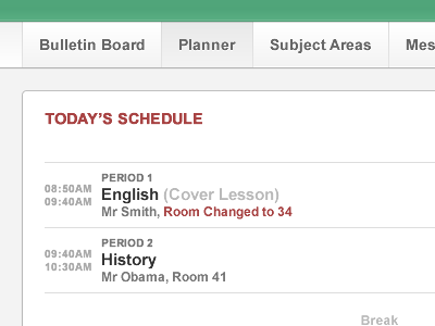 Today's Schedule awesomesauce fireworks grammar green learning lms red school todays schedule