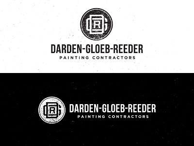 DGR Final Mark american black branding contractors cooke darden design designlife dgr gloeb handmade homegrown jp logo mark nebraska omaha painting reeder rubber stamp texture tyson vintage white