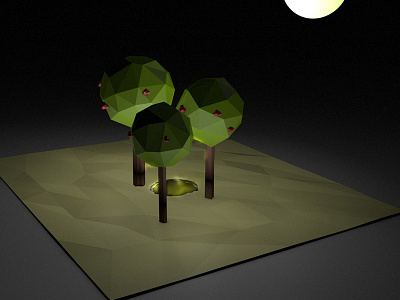 Low poly night 3d c4d cinema4d low poly story