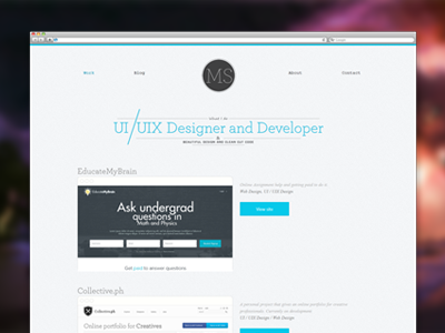 Portfolio landing page landingpage portfolio web design webdesign