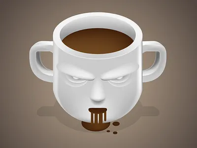 Coffee Mug boring coffee gottasleep illustrator mesh mug vector