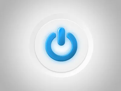 Power Button bright button clean icon power ui