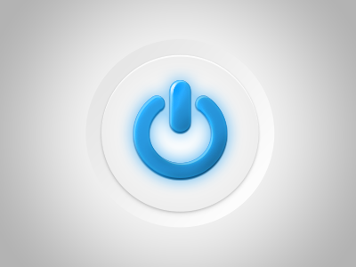 Power Button bright button clean icon power ui