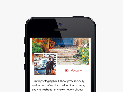New WHP web interface for mobile phone — profile page interface sites web