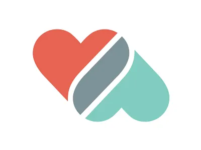 We make lovely. logo blend branding hearts logo overlap wemakelovely wml