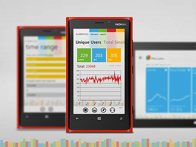 Flurrystics analytics flurry graph metro tiles windows