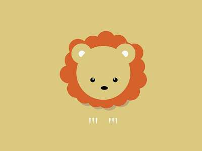 Lion animal cute icon illustration lion minimal simple