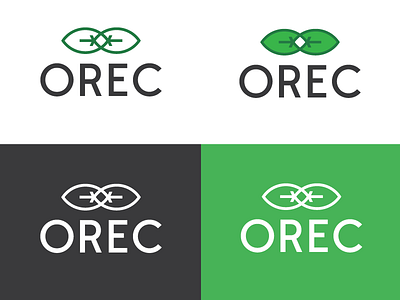 OREC Logo branding electric infinity leaves logo nature orec