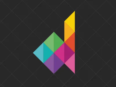 D Team Lettermark d lettermark pixels prism team