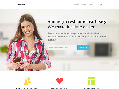 Hassle Free Online Menu Software cms landing page restaurant