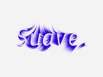 Dribble #40 generative hair lettering processing