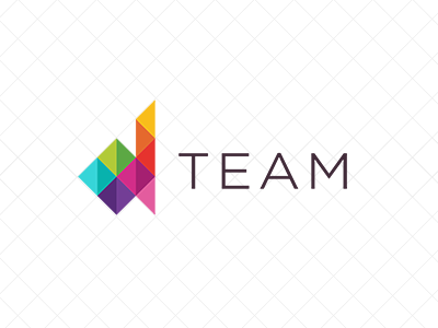 D Team Logo d grid logo pixels team