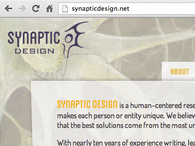 Synaptic Design art neuron science website