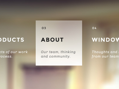 Global Nav Hover State background image flat global menu nav ui