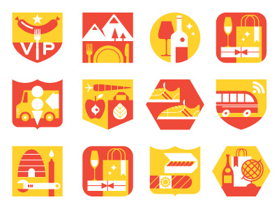 Vancouver Magazine Icons city food icons illustration magazine shopping spot illustration wine