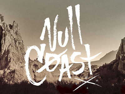 Null Coast brush colorado handlettering mountains type