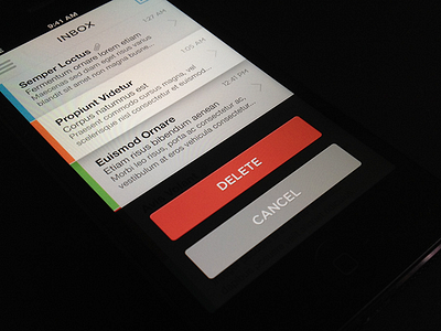Delete? awesomeness delete flat design iphone app mail mail app minimal minimalism red button simple