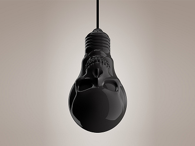 Normalitat ist der Tod... 3d adorno black bulb noir skull