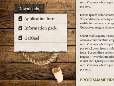 Galgael Sidebar background download green menu navigation web design website wood
