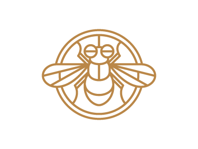 Fly fly icon line drawing
