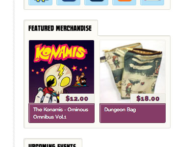 Thunderskull Press Site merchandise sidebar